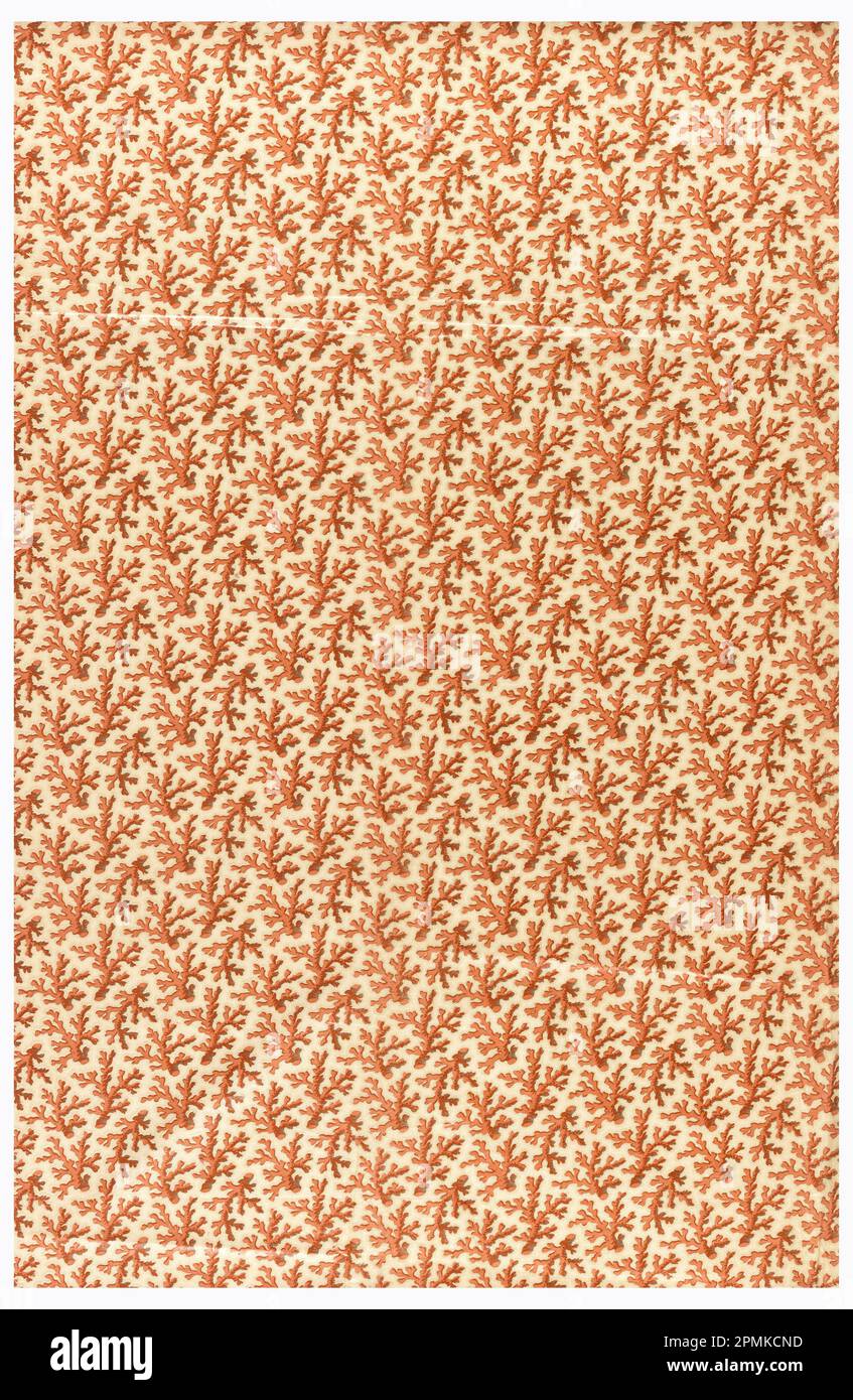 Textil (England); Baumwolle; Kette x Schuss: 382 x 66,5 cm (12 Fuß 6 3/8 in. X 26 3/16 Zoll); Bequest von Elinor Merrell; 1995-50-358 Stockfoto