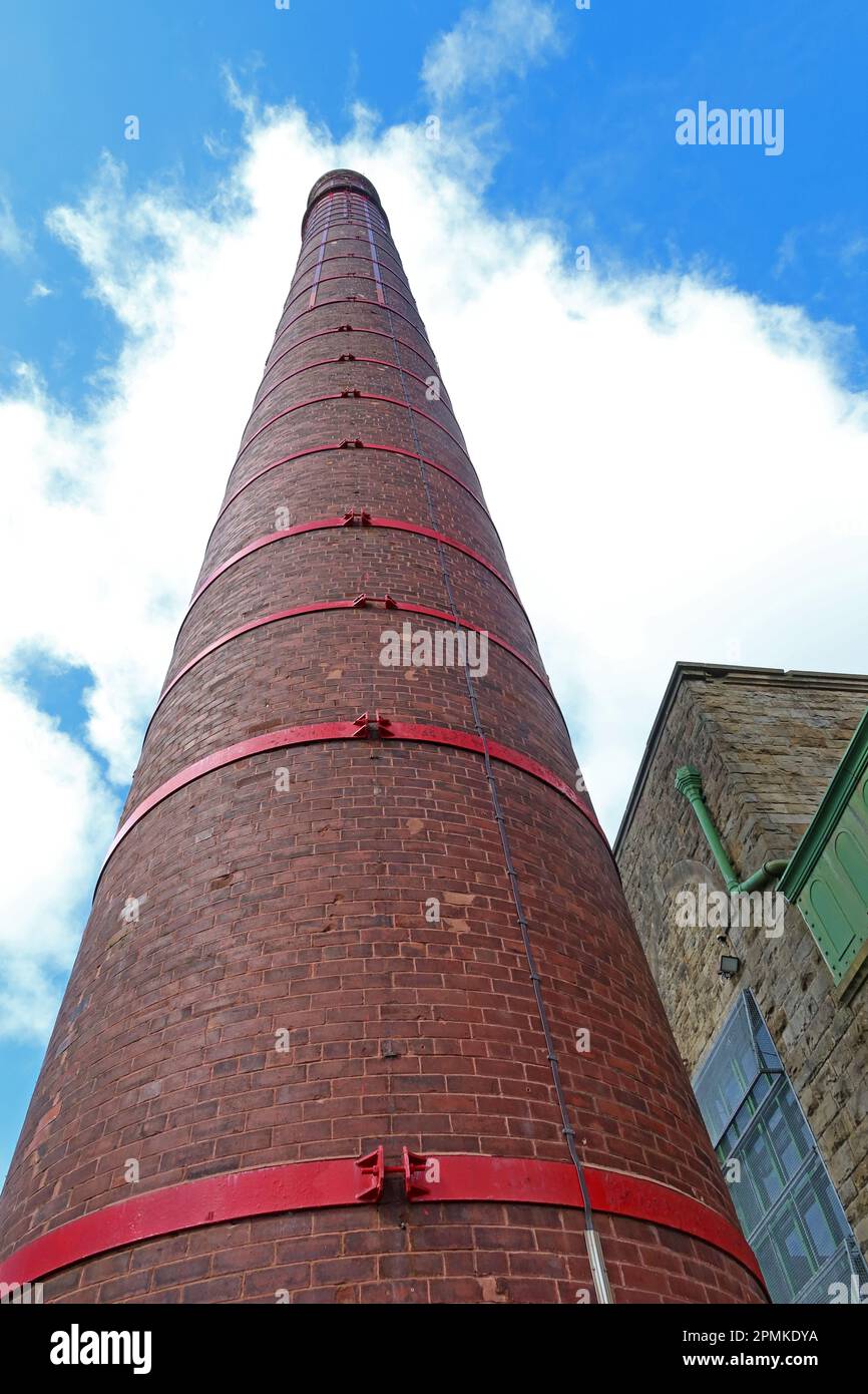 Fabrik Chimney, Queen Street Mill, Burnley, Lancashire, England, UK, Stockfoto