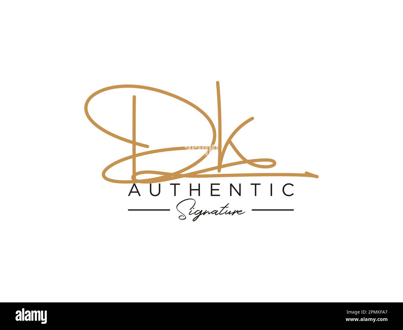 DK Signature Logo Template Vector. Stock Vektor