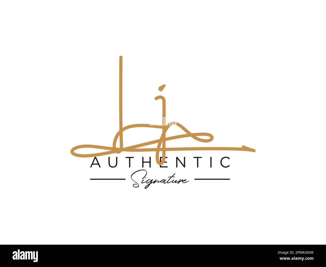 Vektor für die LJ-Signature-Logo-Vorlage. Stock Vektor