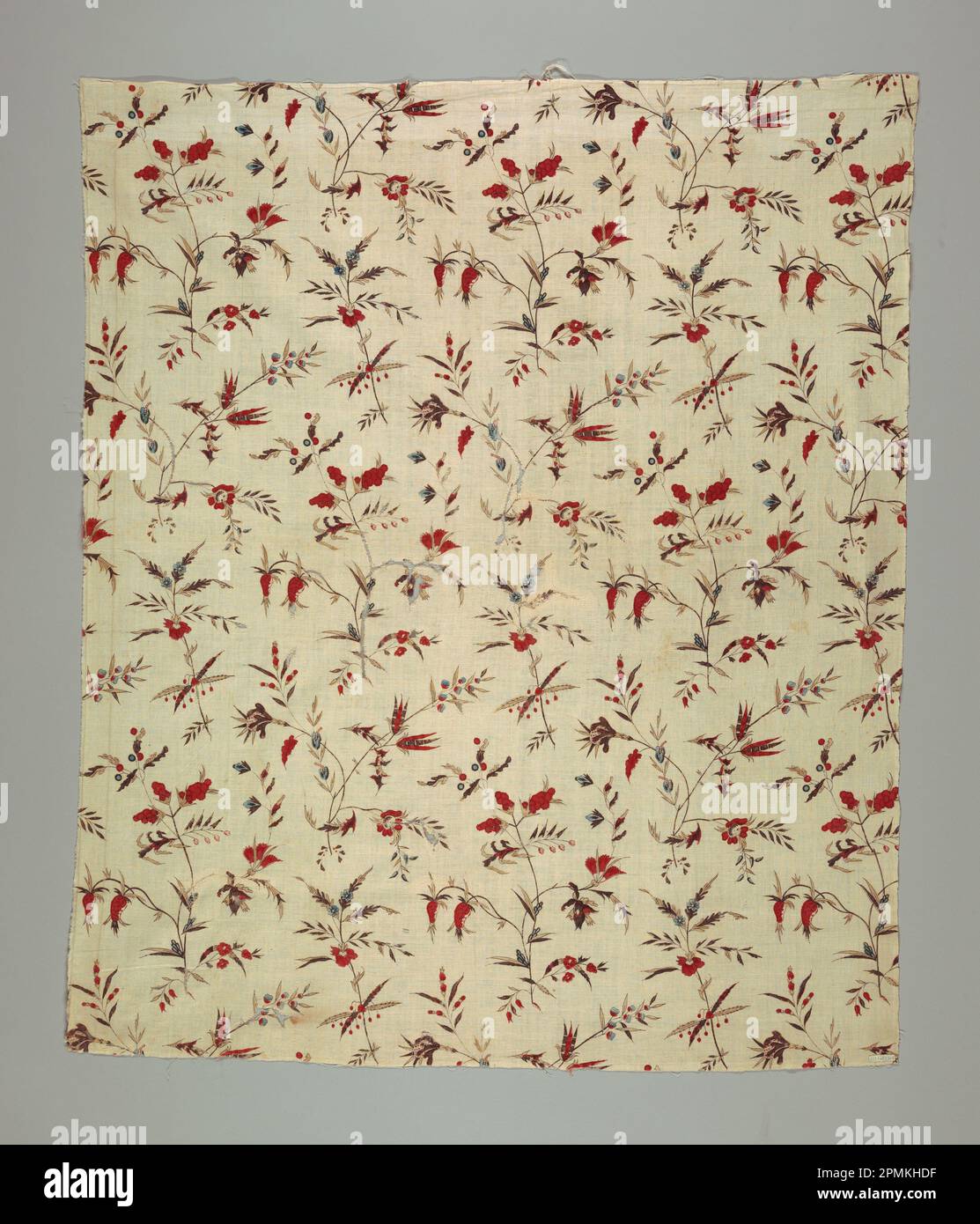 Textil (Frankreich); Baumwolle; L x B: 100,4 x 28,3 cm (39 1/2 x 11 1/8 Zoll); 1951-133-1 Stockfoto