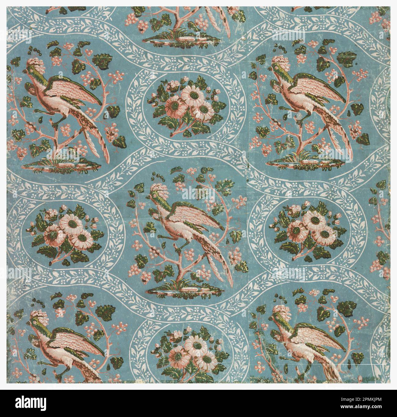 Seitenwand (wahrscheinlich USA); Blockdruck; Gesamt: 75 x 76 cm (29 1/2 x 29 15/16 Zoll) Stockfoto