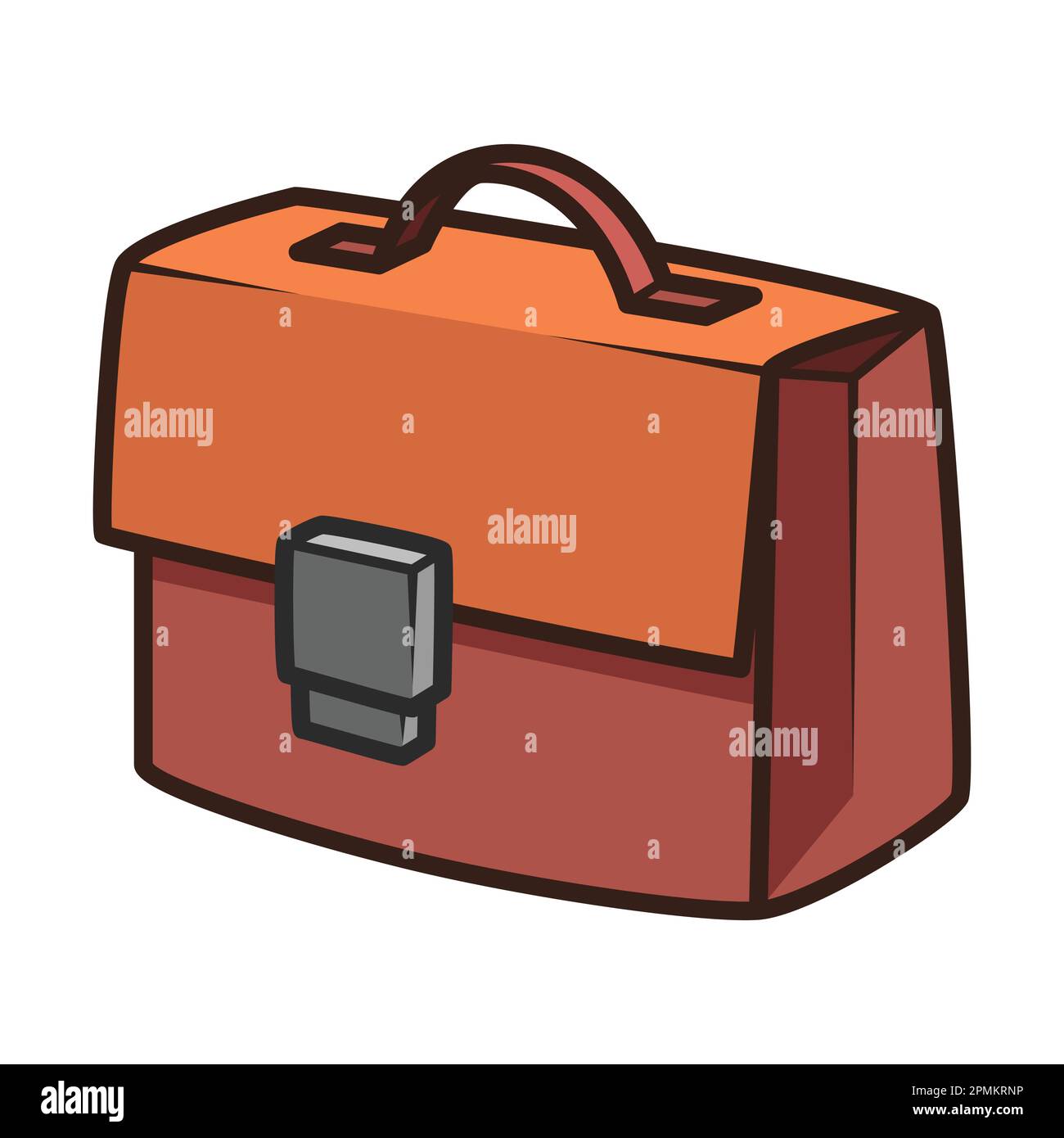 Ledertasche Für Geschäftsleute. Vektordarstellung Für Geschäftssymbole Stock Vektor