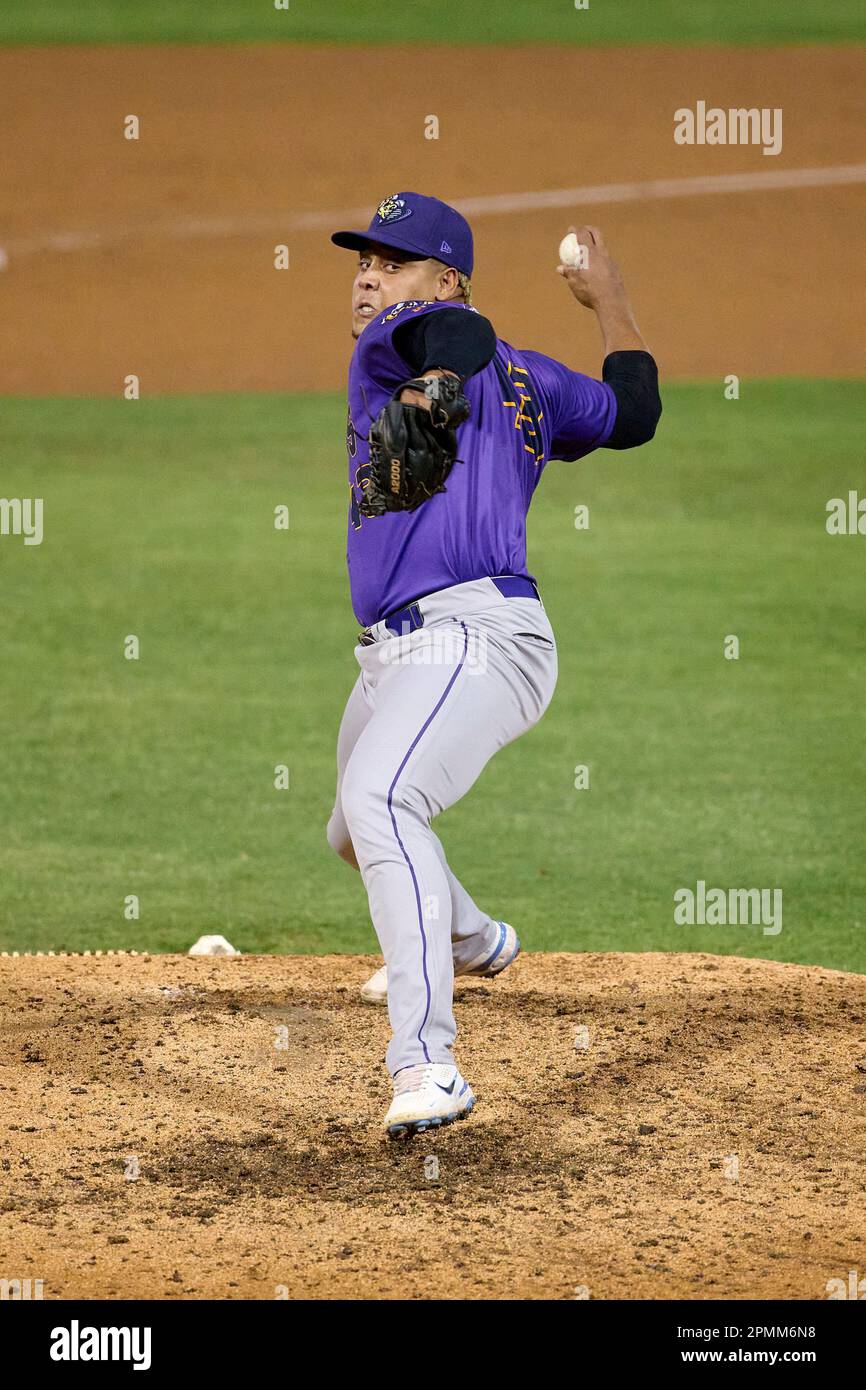 Fort Myers Mighty Mussels pitcher Juan Mendez (43) during an MiLB