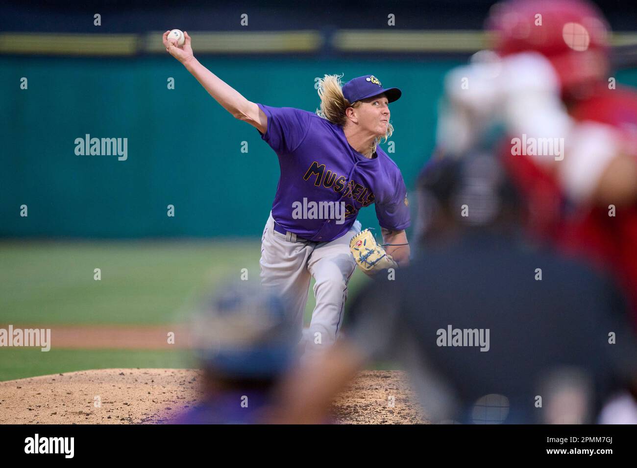 Fort Myers Mighty Mussels pitcher C.J. Culpepper (30) during an MiLB