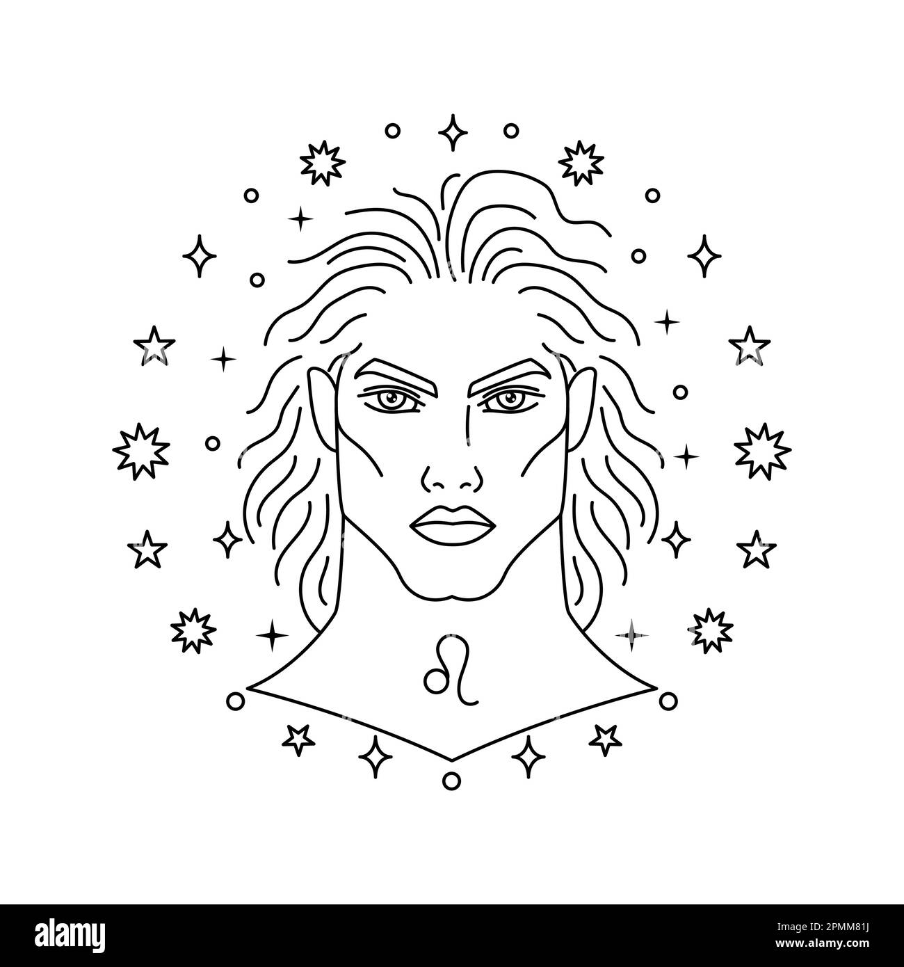 Sternzeichen Löwe Stock Vektor