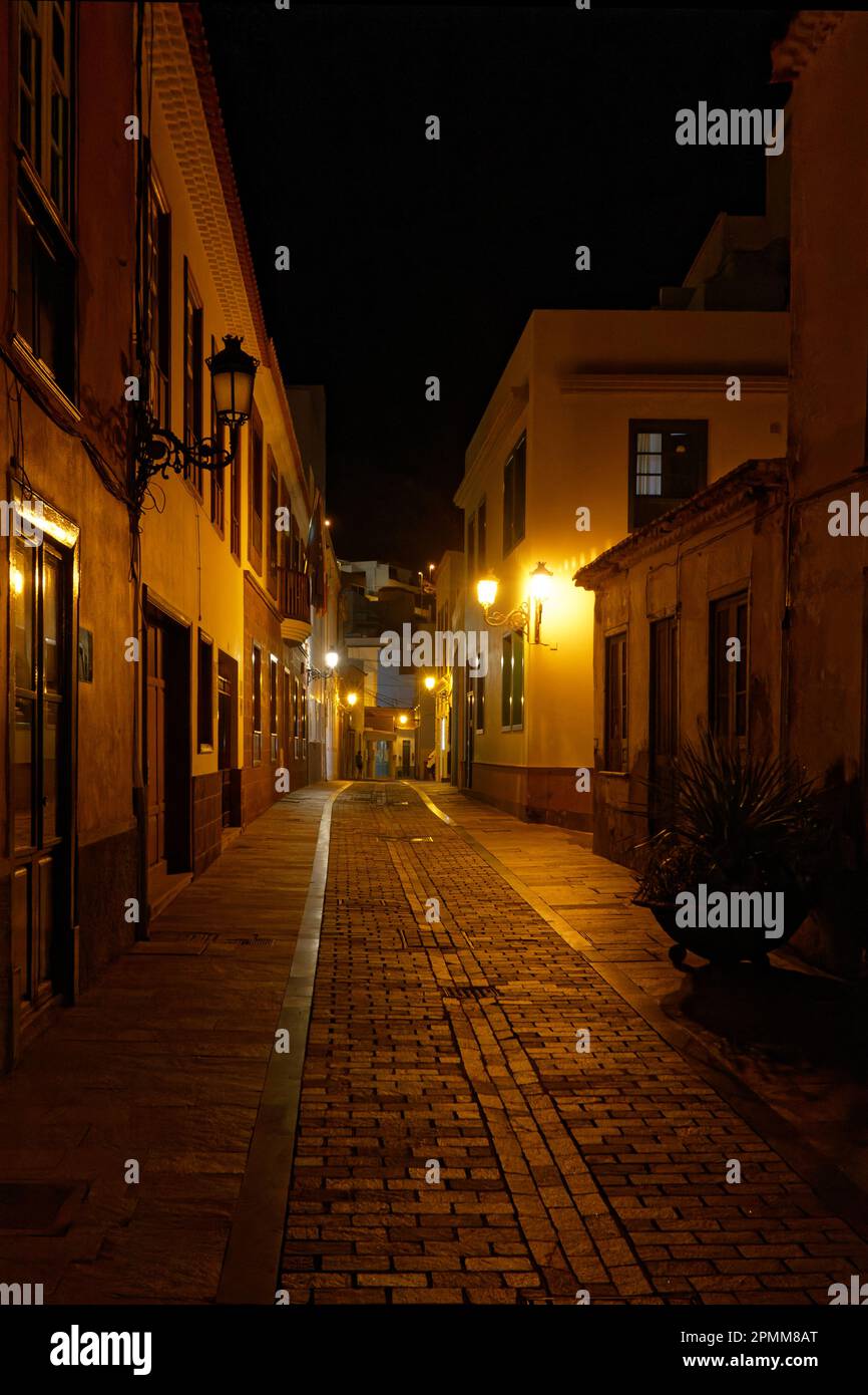 San Sebastian de la Gomera - die größte Stadt und der größte Hafen in La Gomera, Kanarische Inseln. Stockfoto