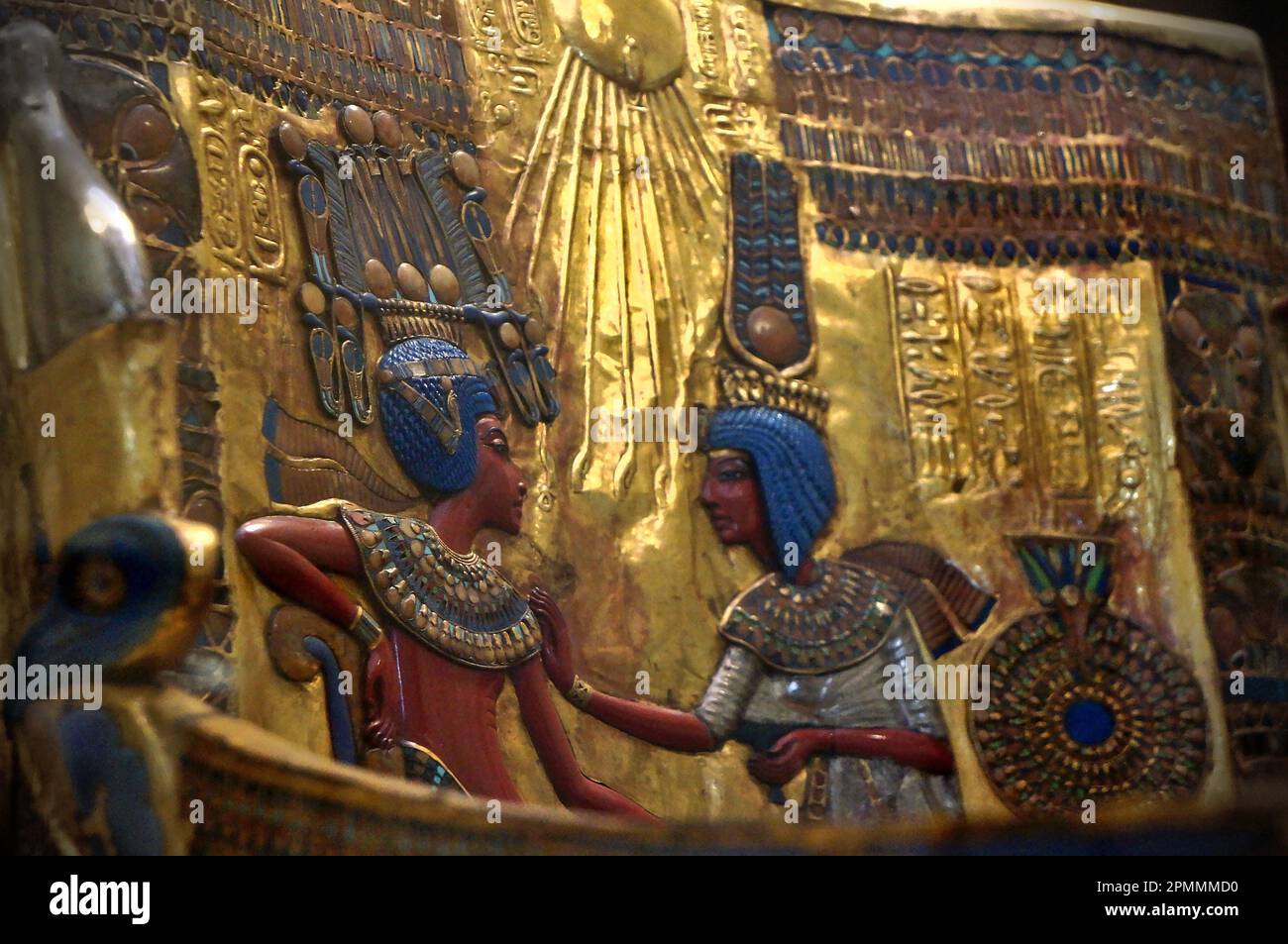 Tutanchamuns Sarkophag, Kairos Museum, Ägypten Stockfoto