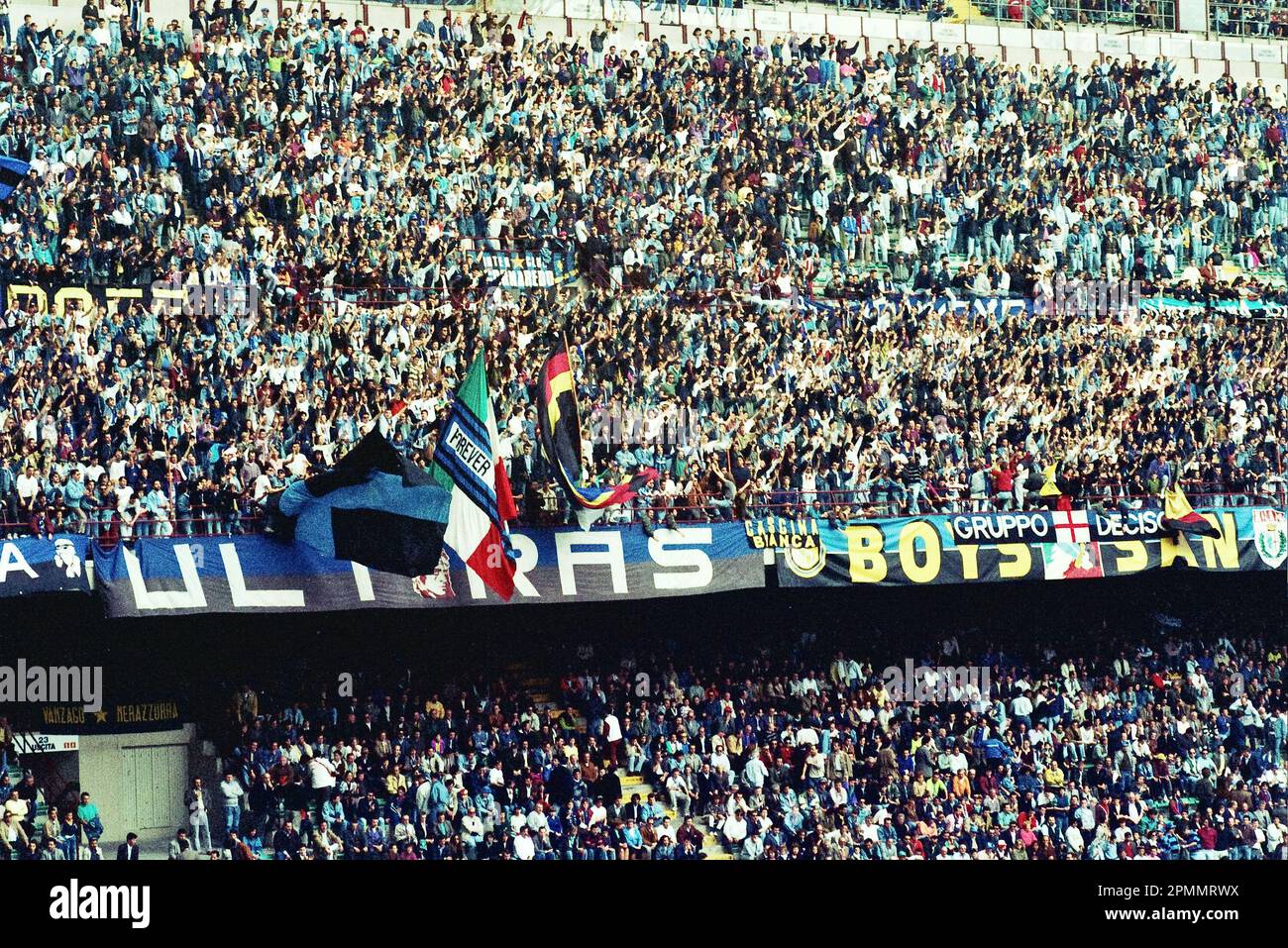Italien Ultras Staffel 1990-91 Serie A - auf dem Foto - Inter-cesena Stockfoto