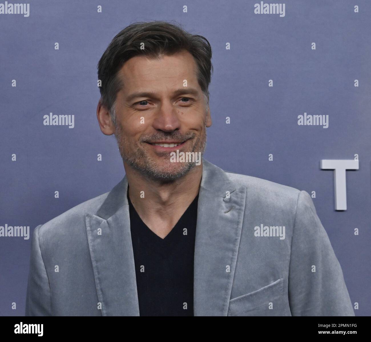 LA, USA. 13. April 2023. Das Casting-Mitglied Nikolaj Coster-Waldau nimmt am Donnerstag, den 13. April 2023, am Bruin Regency Theatre in der Westwood-Abteilung von Los Angeles an der Premiere des Filmthrillers „The Last Thriller He That Me“ Teil. Storyline: Eine Frau bildet eine unerwartete Beziehung zu ihrer 16-jährigen Stieftochter, während sie nach der Wahrheit über das mysteriöse Verschwinden ihres Mannes sucht. Foto: Jim Ruymen/UPI. Kredit: UPI/Alamy Live News Stockfoto