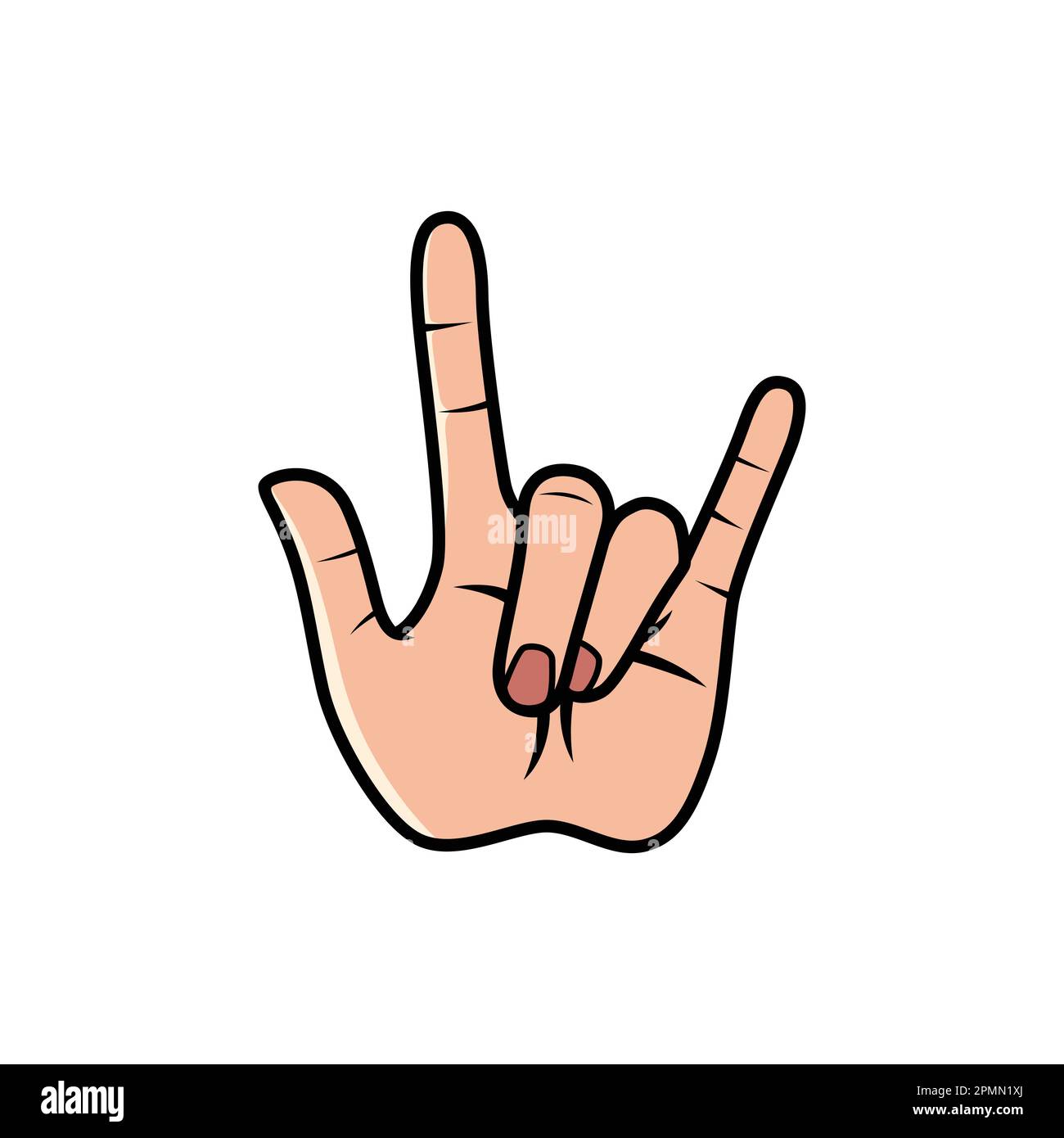 Ich liebe dich, Hand-Zeichen isoliert auf weißem Hintergrund. Symbolvektordarstellung. Stock Vektor