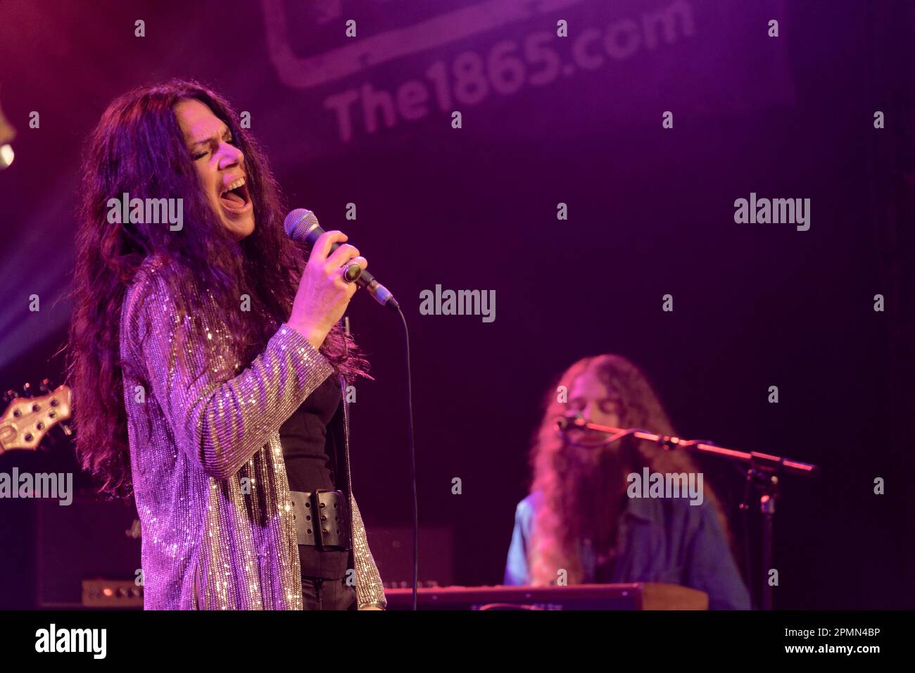 Sari Schorr auf der 1865 in Southampton, April 2023 Stockfoto