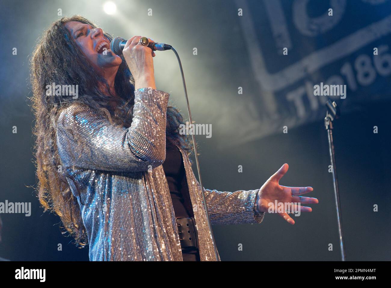 Sari Schorr auf der 1865 in Southampton, April 2023 Stockfoto