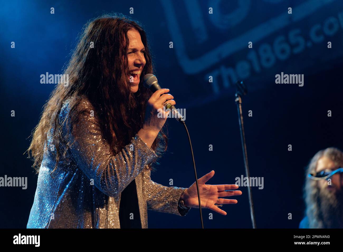 Sari Schorr auf der 1865 in Southampton, April 2023 Stockfoto