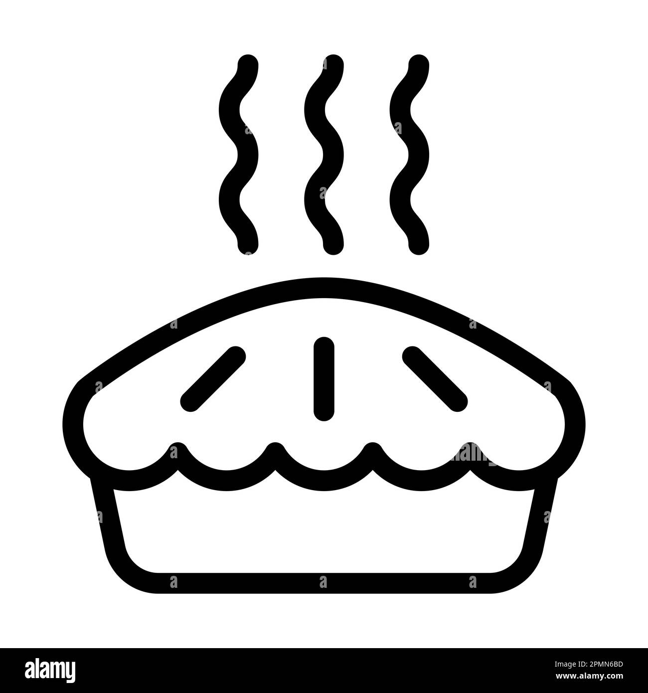 Tortenvektor Symbol Für Dicke Linien Für Den Persönlichen Und Kommerziellen Gebrauch. Stockfoto