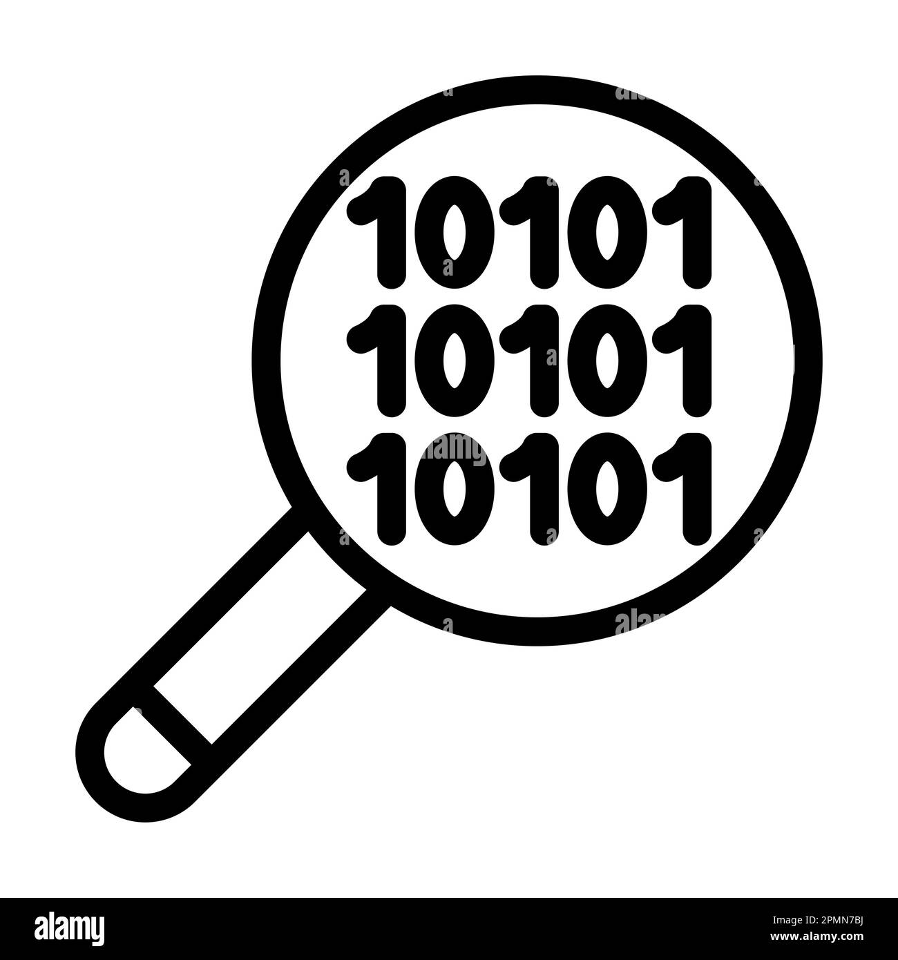 Code Search Vector Thick Line Symbol Für Den Persönlichen Und Kommerziellen Gebrauch. Stockfoto