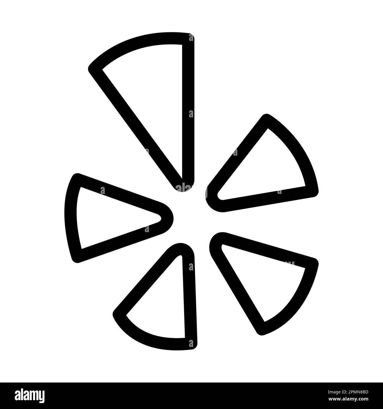 Yelp Vector Thick Line-Symbol Für Den Persönlichen Und Kommerziellen Gebrauch. Stockfoto