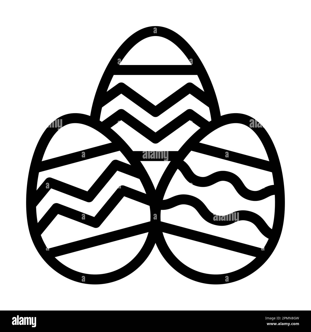 Ostervektorsymbol Mit Dicken Linien Für Den Persönlichen Und Kommerziellen Gebrauch. Stockfoto