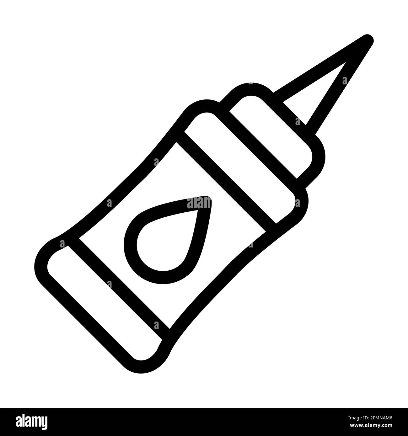 Flüssig-Klebstoff-Vektor Mit Dicken Linien Für Den Privaten Und Gewerblichen Gebrauch. Stockfoto