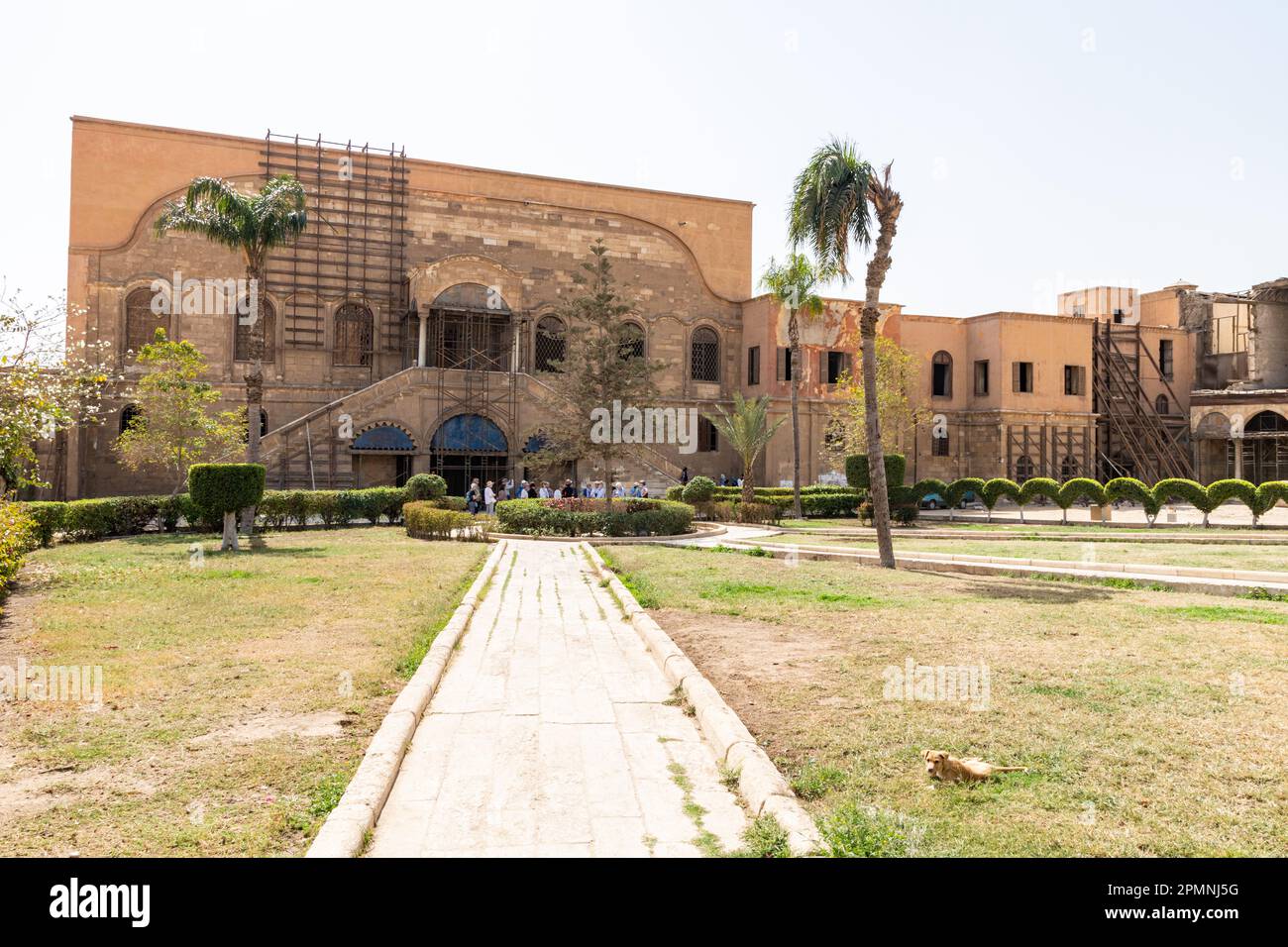 Ein Militärgebäude im Festungskomplex der Zitadelle von Kairo / Zitadelle Saladin in Kairo, Ägypten Stockfoto