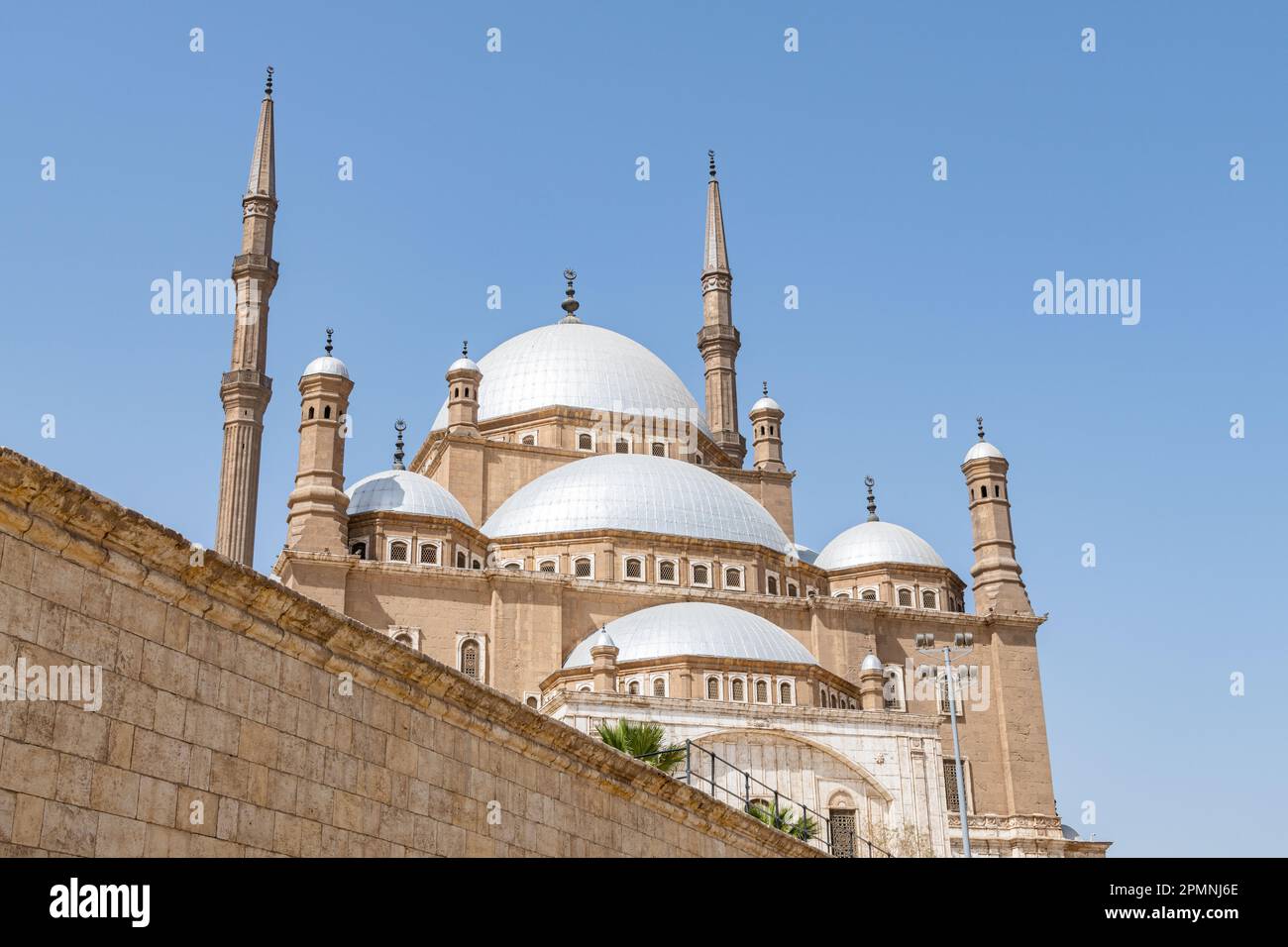Blick auf die Zitadelle von Kairo / Zitadelle Saladin Festung Moschee in Kairo, Ägypten Stockfoto