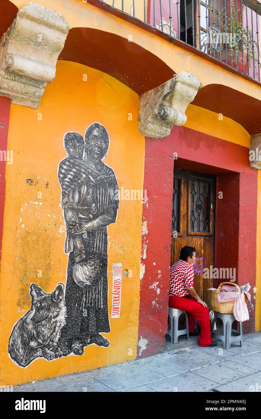 Straßenszene, Altstadt, Oaxaca Stadt, Mexiko Stockfoto