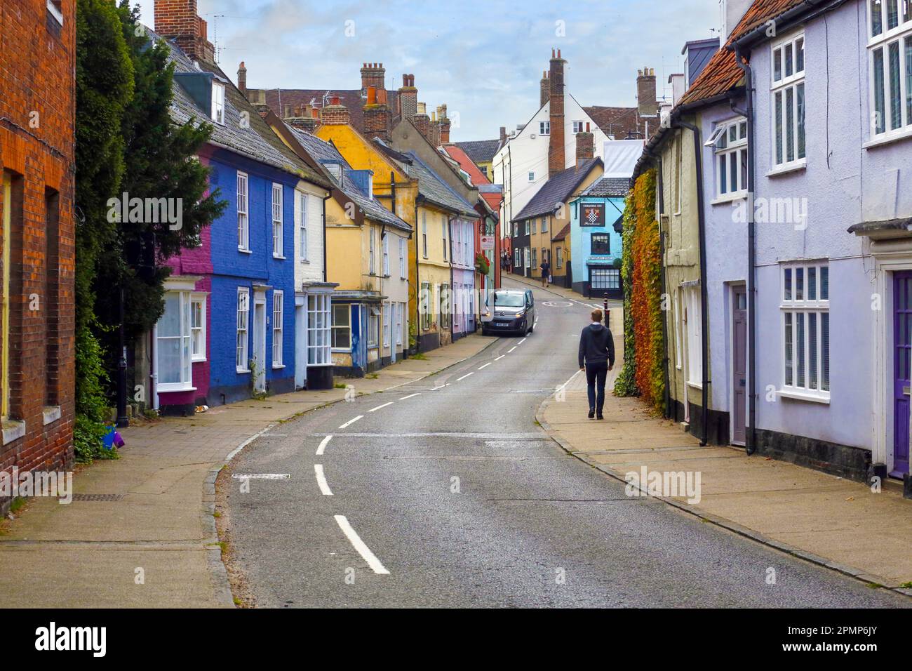 Bridge Street in Bungay, Suffolk, Großbritannien Stockfoto