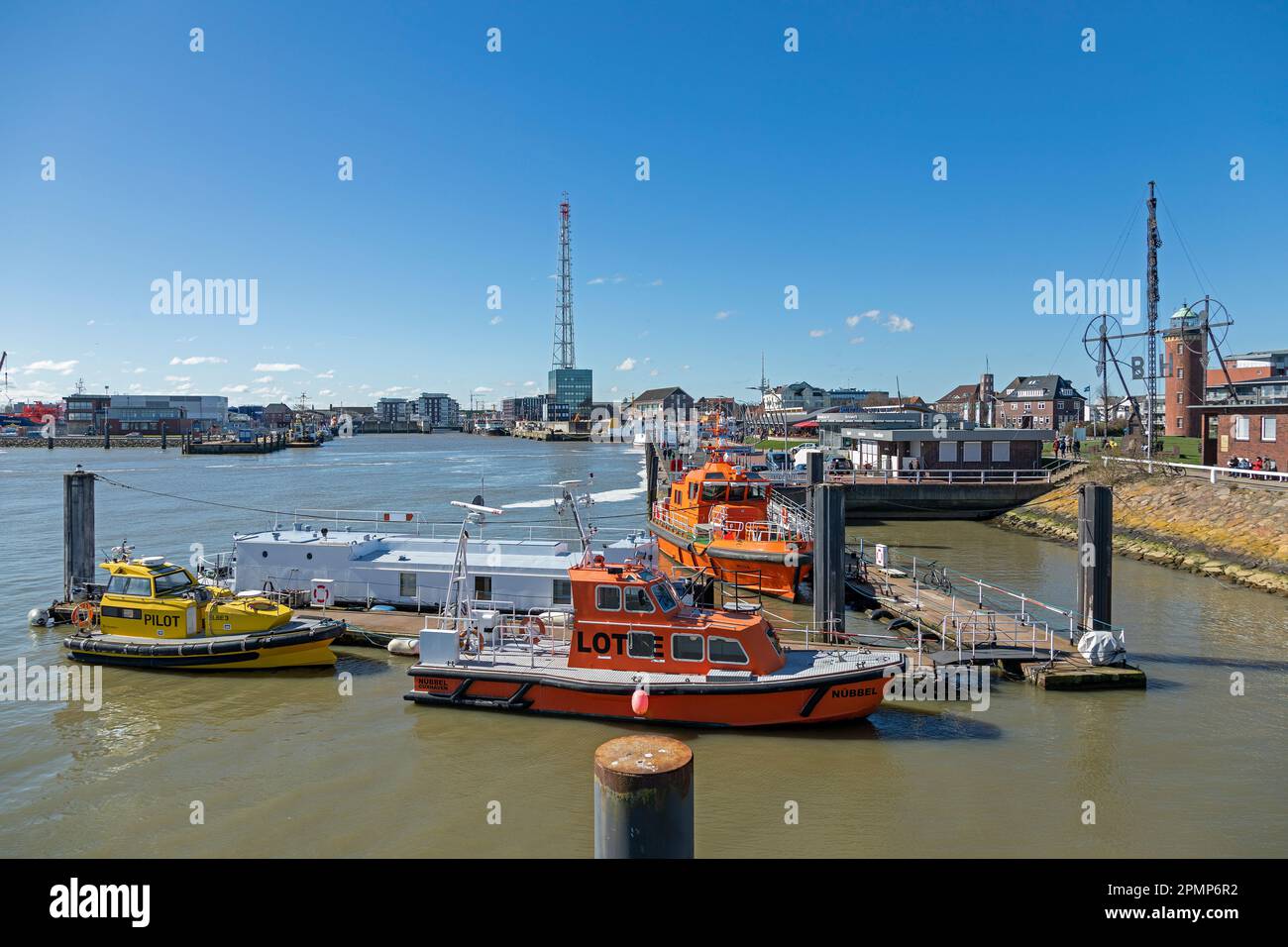 Hafen, Cuxhaven, Niedersachsen, Deutschland Stockfoto