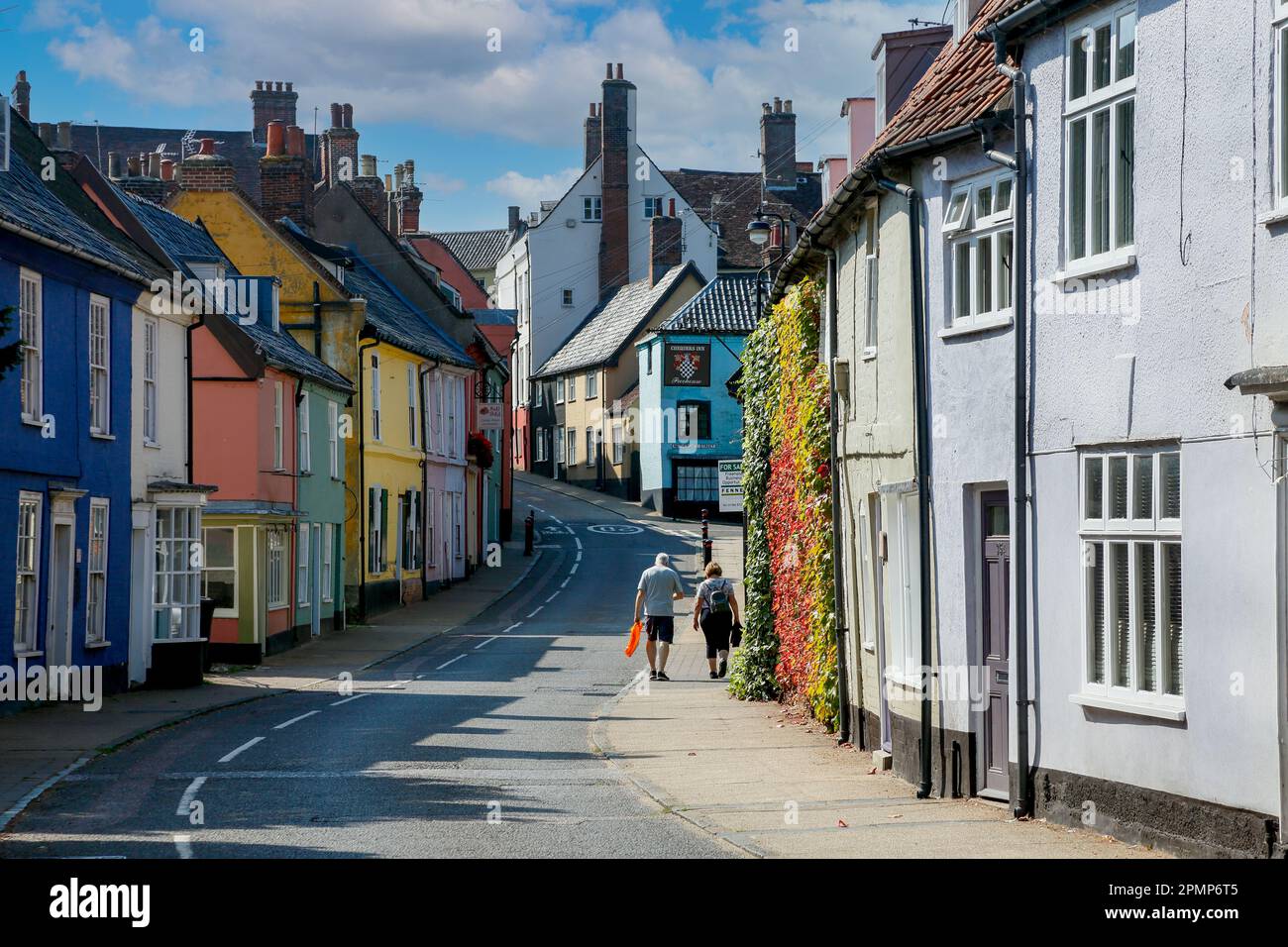 Bridge Street in Bungay, Suffolk, Großbritannien Stockfoto