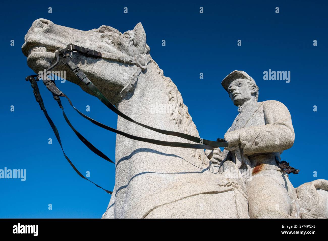 Statue im Gettysburg National Military Park, Pennsylvania, USA; Pennsylvania, Vereinigte Staaten von Amerika Stockfoto