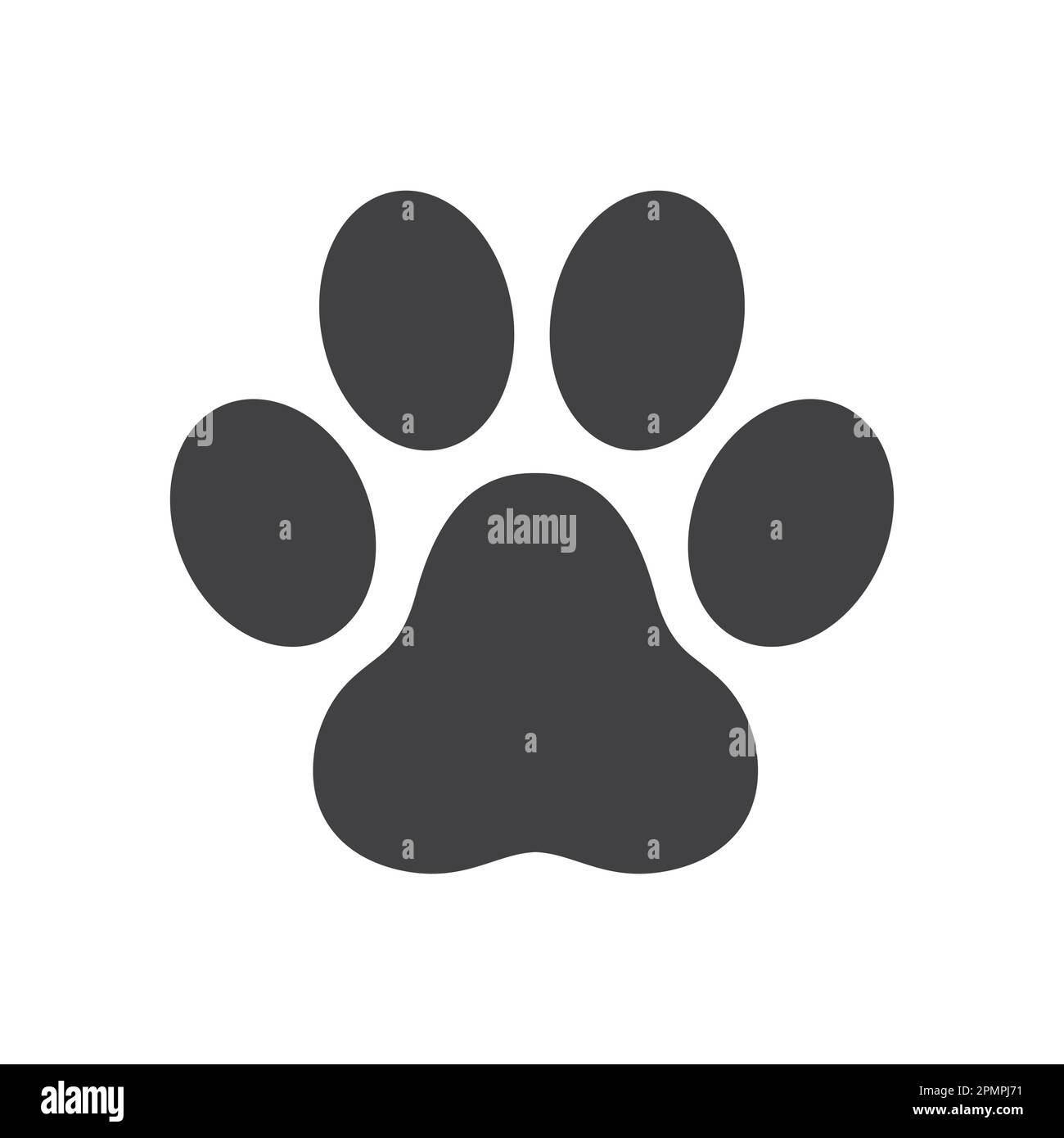 Pfotensymbol Hund Pfote Katze Pfotenlogo Vektordarstellung Stock Vektor