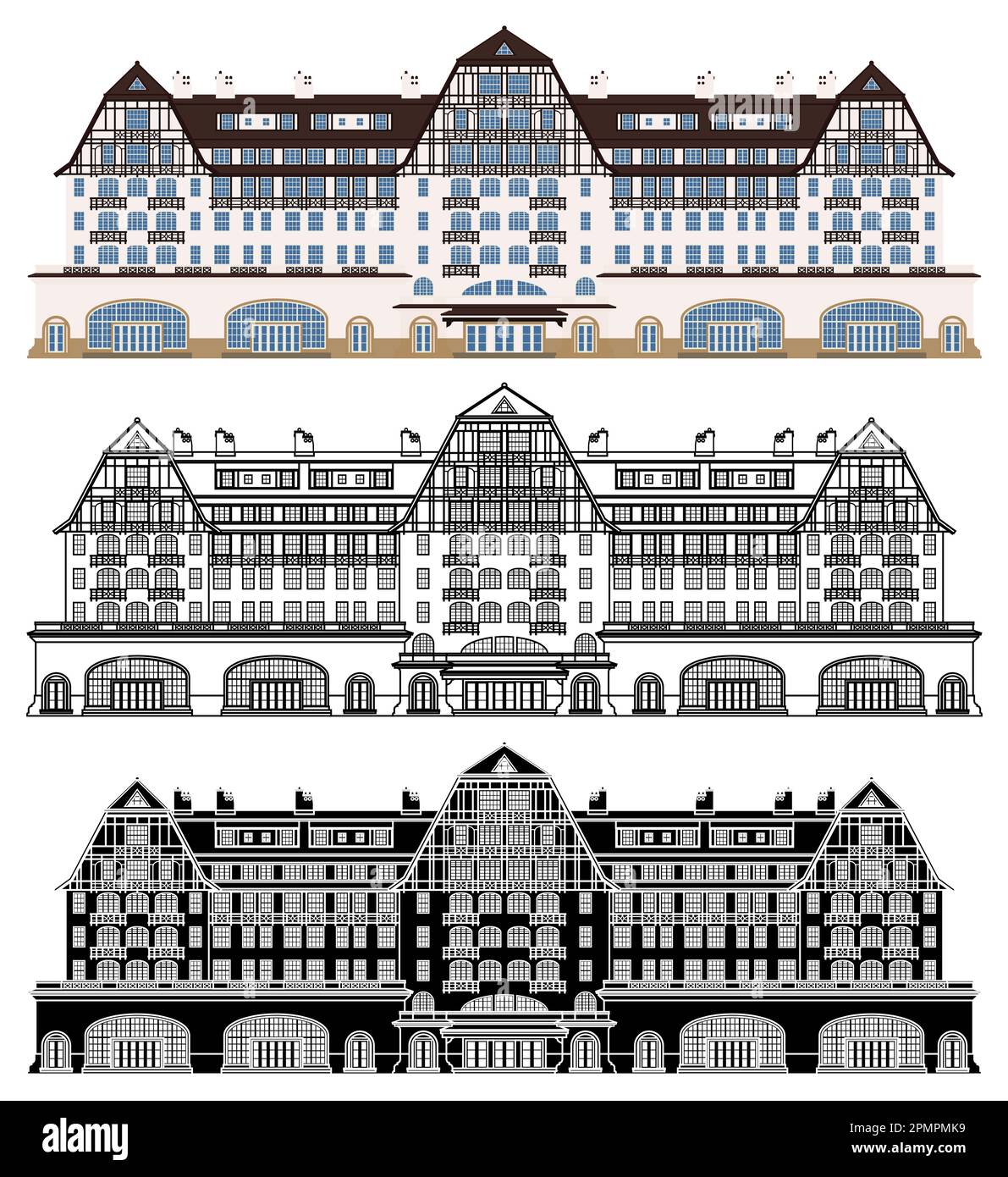 Quitandinha-Palast in Petropolis, Brasilien Stock Vektor