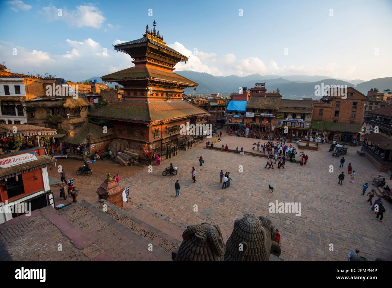 Durbar Square in der mittelalterlichen Stadt Bhaktapur; Bhaktapur, Nepal Stockfoto