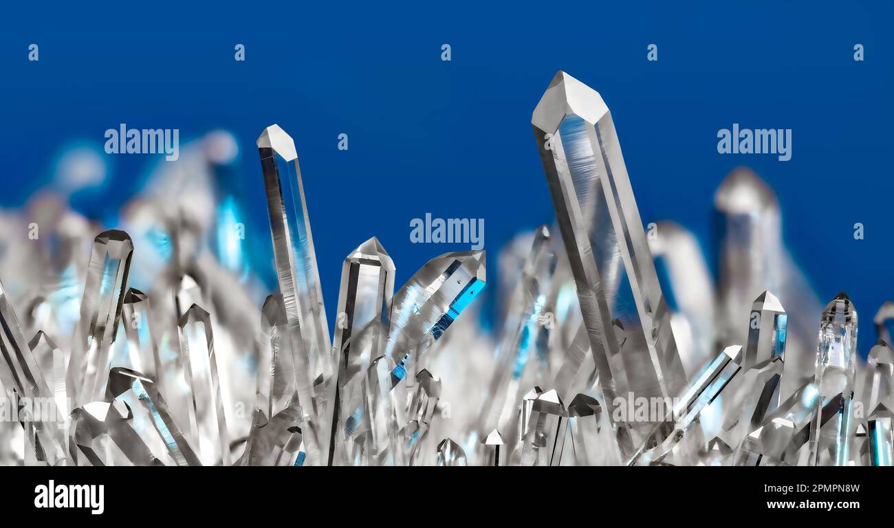 Quarz, Columbia Quartz ist ein hartes, kristallines Mineral, das aus Silizium- und Sauerstoffatomen besteht. Stockfoto