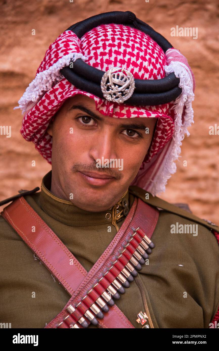 Sicherheitspolizei in Petra, Petra, Jordanien Stockfoto