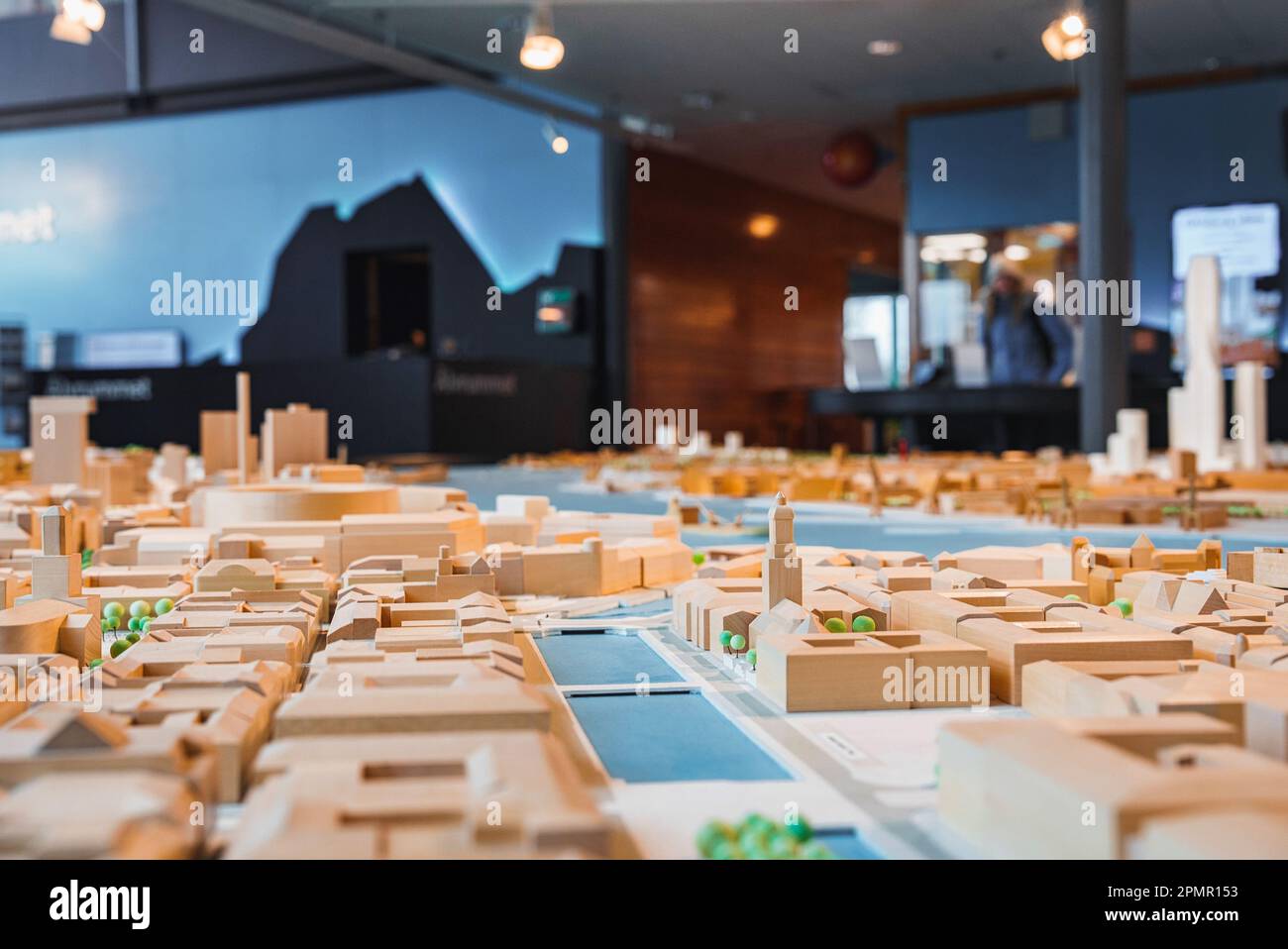 Göteborger Stadtminiatur. Entwicklungspläne und Modell an der Technischen Universität Chalmers Stockfoto