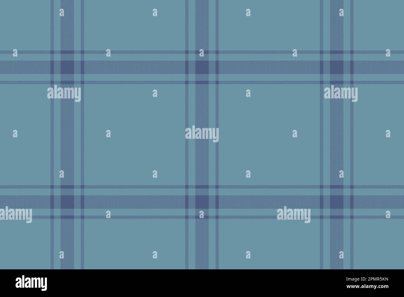 Textur kariert prüfen. Textilhintergrund nahtlos. Vektormuster Schottenmuster in Cyan und Blau. Stock Vektor
