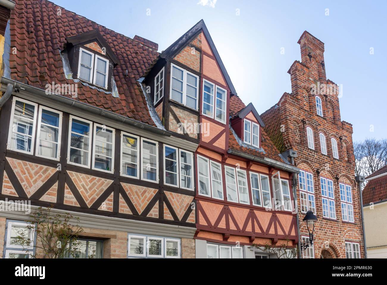 Historische Gebäude, Leberstraße, Lübeck, Schleswig-Holstein, Bundesrepublik Deutschland Stockfoto