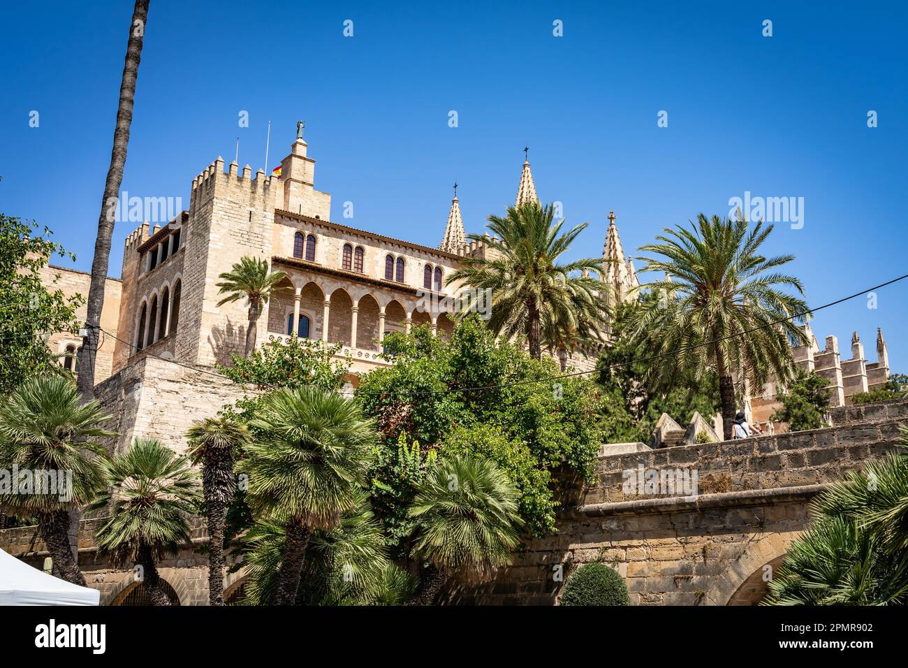 Königspalast von La Almudaina auf Mallorca, Spanien Stockfoto