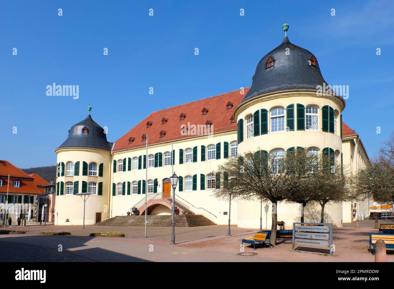 Schloss Bergzabern, Bad Bergzabern, Deutsche Weinstraße, auch südliche Weinstraße, Südpfalz, Pfalz, Rheinland-Pfalz, Deutschland Stockfoto