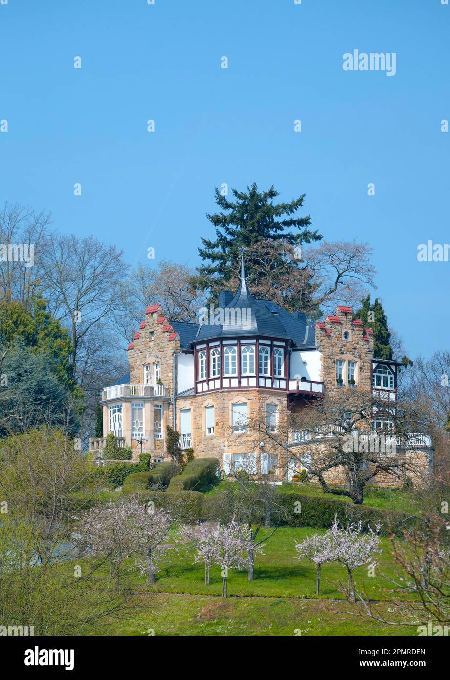 Villa Emilienruhe, ehemaliges Kinderheim, Bad Bergzabern, Deutsche Weinstraße, Pfalz, Rheinland-Pfalz, Deutschland Stockfoto