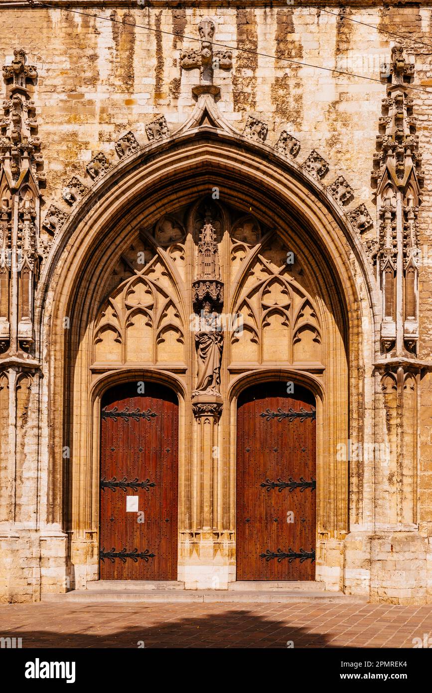 Portal im Quer der Kathedrale Saint Bavo. Gent, Ostflandern, Flämische Region, Belgien, Europa Stockfoto