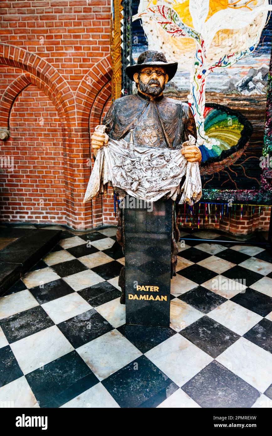 Die Statue von Vater Damien oder St. Damien von Molokai war ein römisch-katholischer Priester aus Belgien und Mitglied der Gemeinde der Heiligen Herzen von je Stockfoto