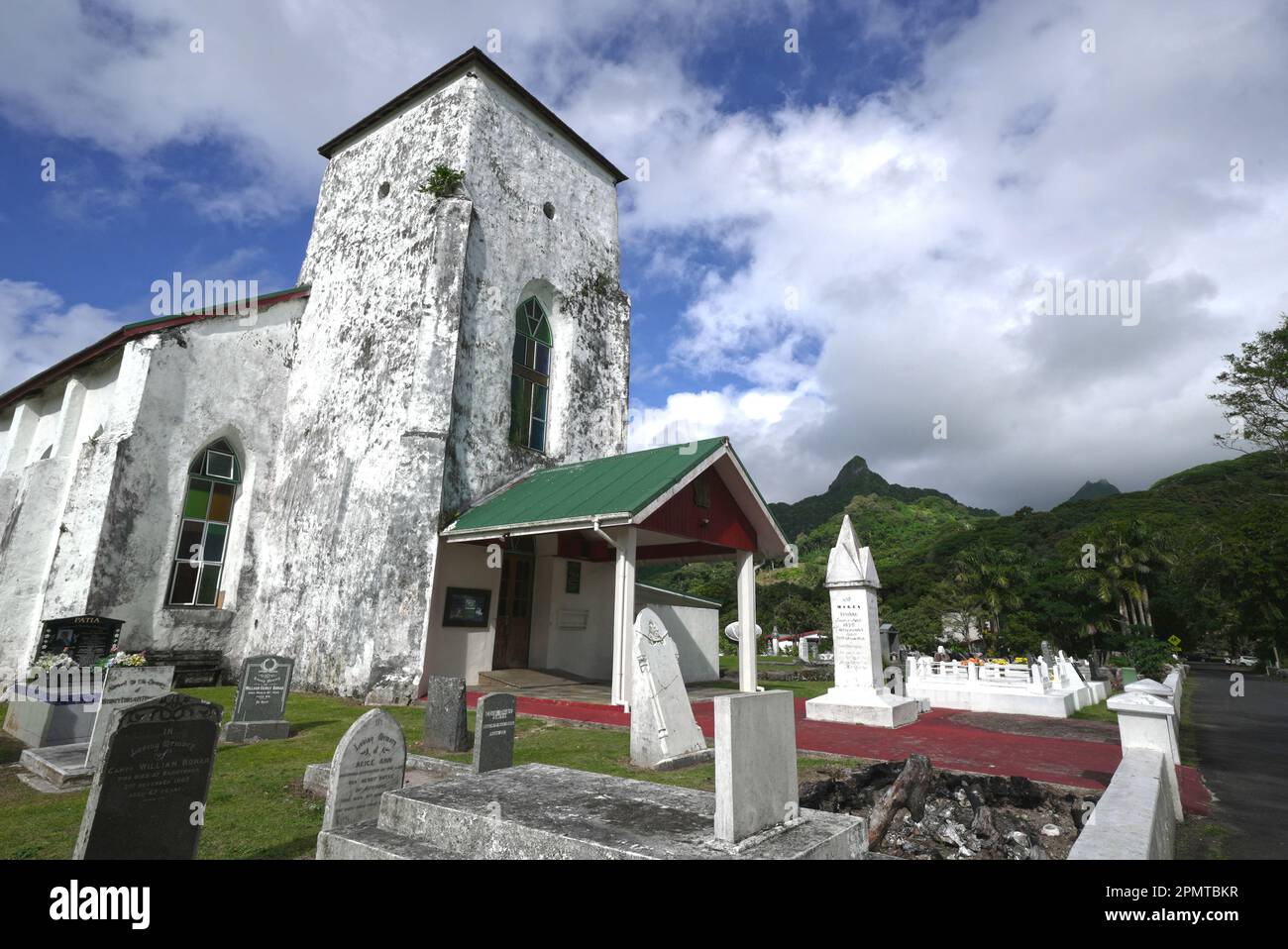 Kirche im Paradies. Avarua Cook Islands Christliche Kirche, Pacifica, Rarotonga Stockfoto
