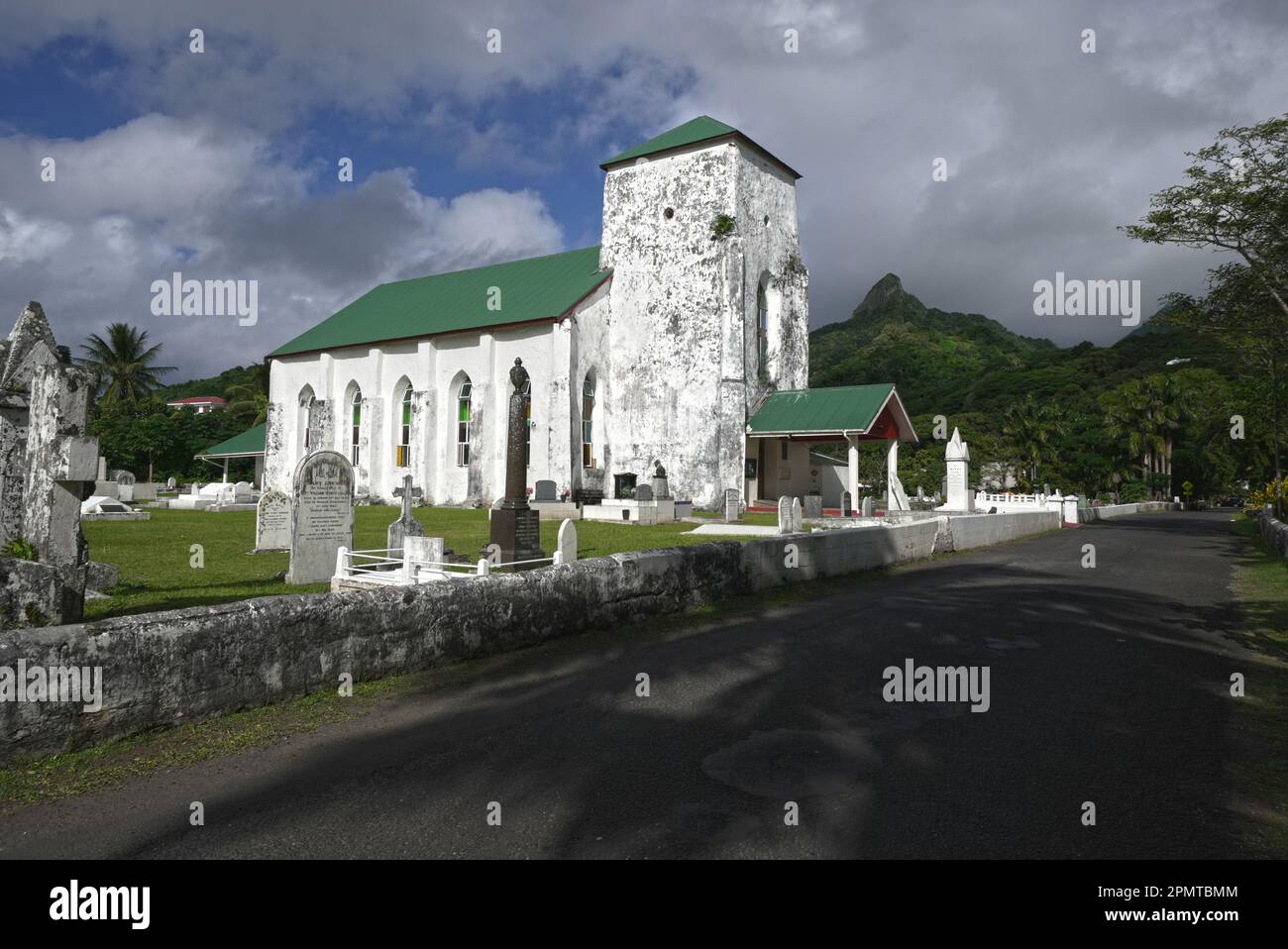 Kirche im Paradies. Avarua Cook Islands Christliche Kirche, Pacifica, Rarotonga Stockfoto