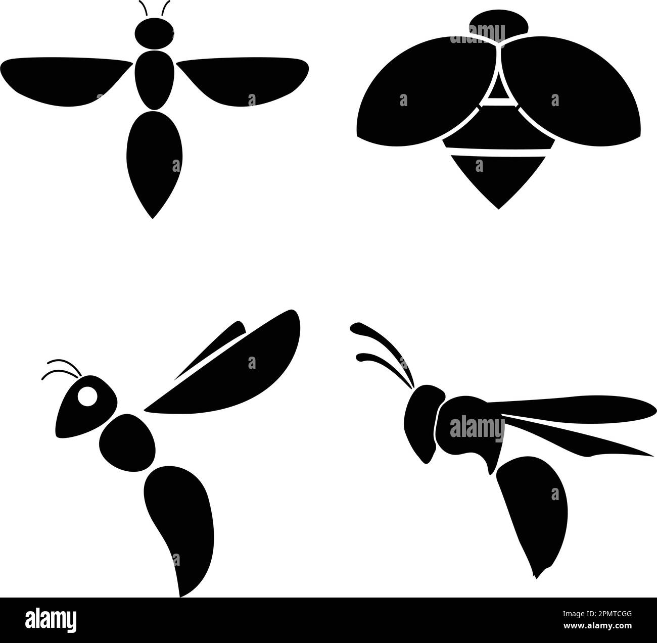 design mit vector Wasp-Logo-Symbolvorlage Stock Vektor