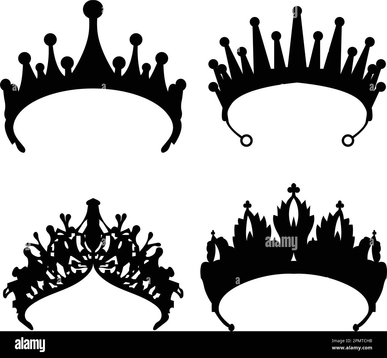 Vektorschablonendesign für die Brautkrone Stock Vektor