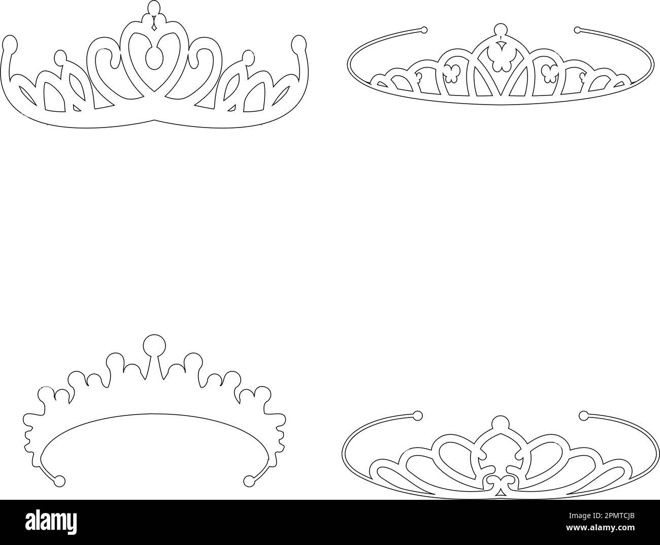 Vektorschablonendesign für die Brautkrone Stock Vektor
