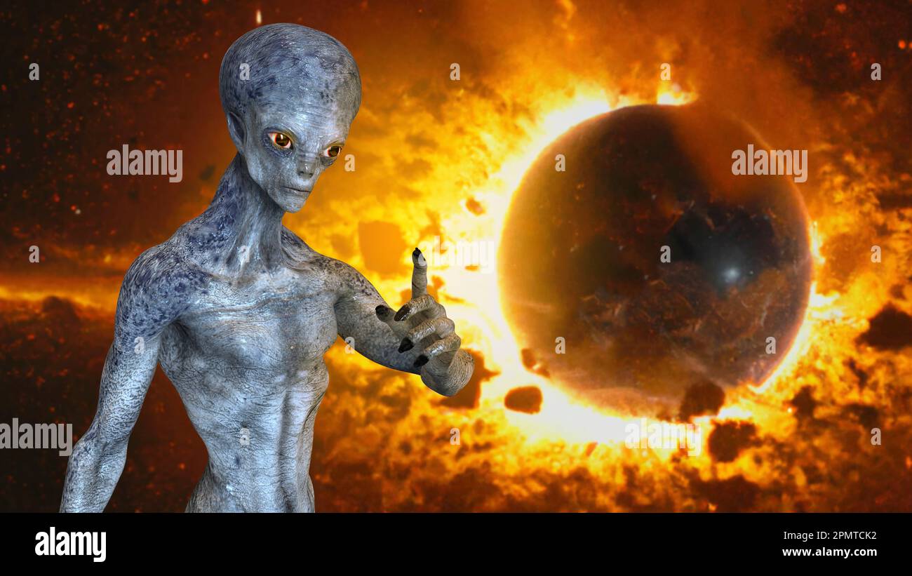 Alien, Abbildung Stockfoto