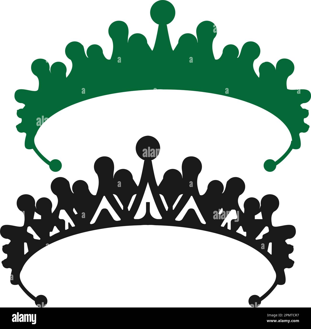 Vektorschablonendesign für die Brautkrone Stock Vektor